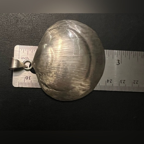 Vintage Taxco Mexico TR 50 925 Silver Clam Shell Pendant - Picture 10 of 10